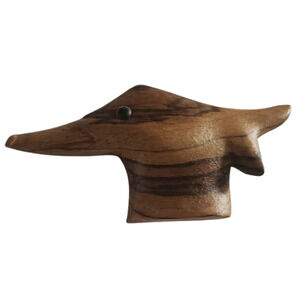 Vtg Mid Century Hand Carved Duck Decoy Pin Brooch